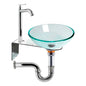 Kit Lavamanos Cristal Transp Y Griferia Monocontrol, Desague