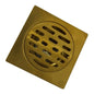 Rejilla De Piso Cuadrada De 10x10cm Dorada