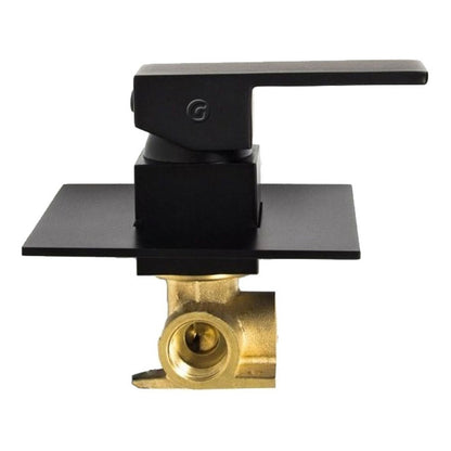 Mono Control Cuadrado Negro + Ducha 30x30cm A Techo