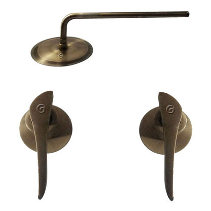 Mezclador Ducha Vintage Bronce Antiguo Con Ducha