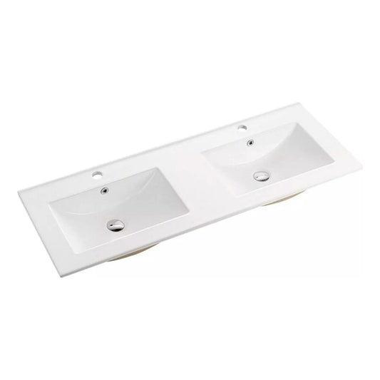 Placa Lavamanos Blanco Doble Poceta 121x46.5x17.5cm