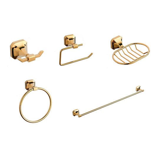 Juego Accesorios Para Baño Dorado Tennesse X5