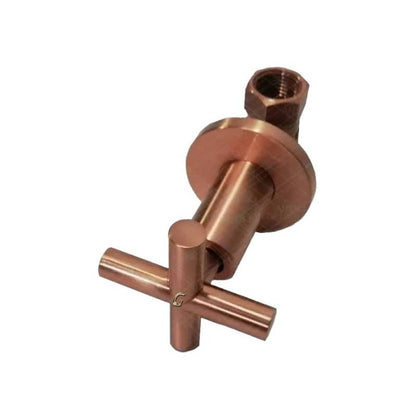 Ducha En Cobre De 20cm Con Registro En Cobre Natural