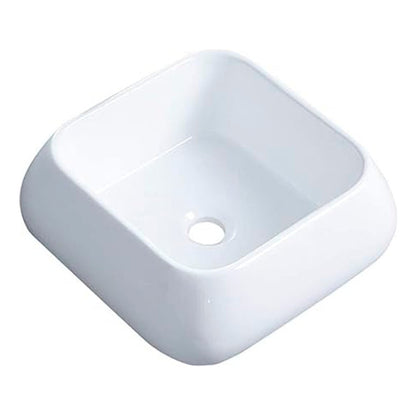 Lavamanos En Porcelana Blanco Semicuadrado