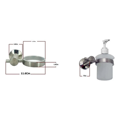 Portacepillos Accesorio De Baño De Pared Acero Inox 304