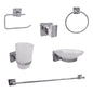 Juego De Accesorios Baño Plateado Cromado Lucca X6