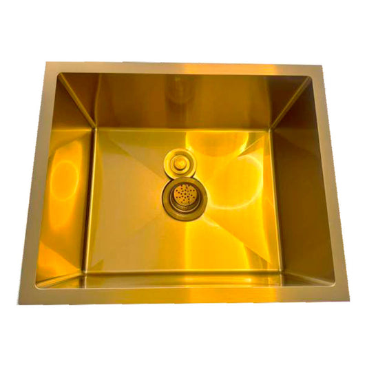 Lavaplatos En Acero Inoxidable Dorado 55*45cm + Accesorios