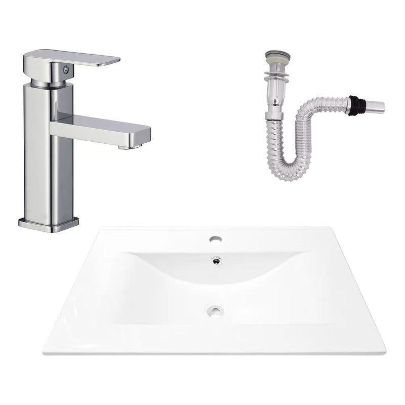 Kit Placa Lavam. 71*46.5cm+griferia Monocontrol+push Flex27