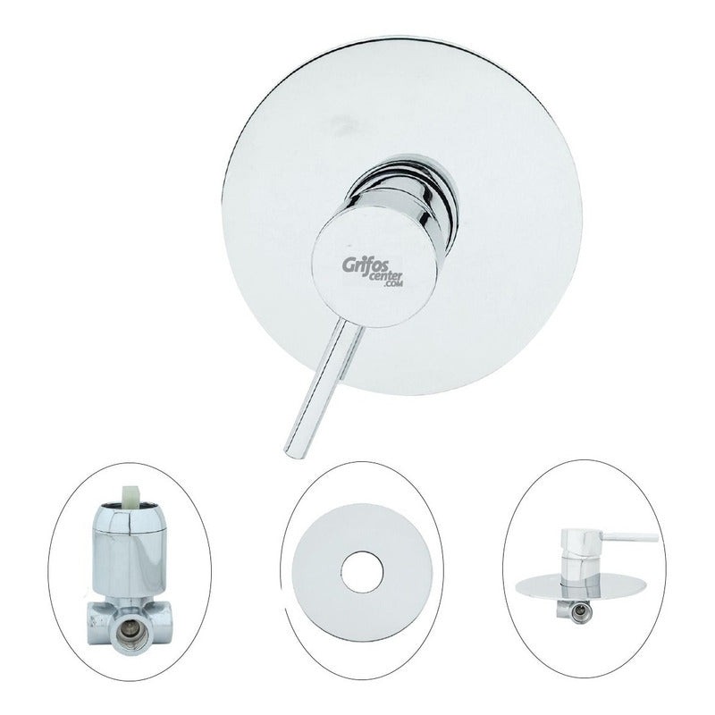 Mezclador De Ducha Monocontrol Redondo Bronce