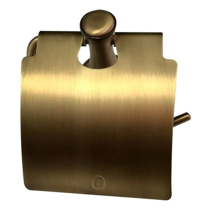 Papelera Porta Rollo Vintage Acabado En Bronce Antiguo