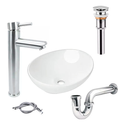 Combo Lavamanos Canoa+griferia Monocontrol+push+sifon Gf11