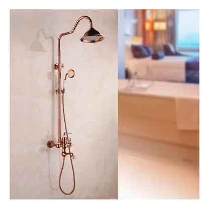 Torre Ducha Para Baño Acabado Oro Rosa Vintage