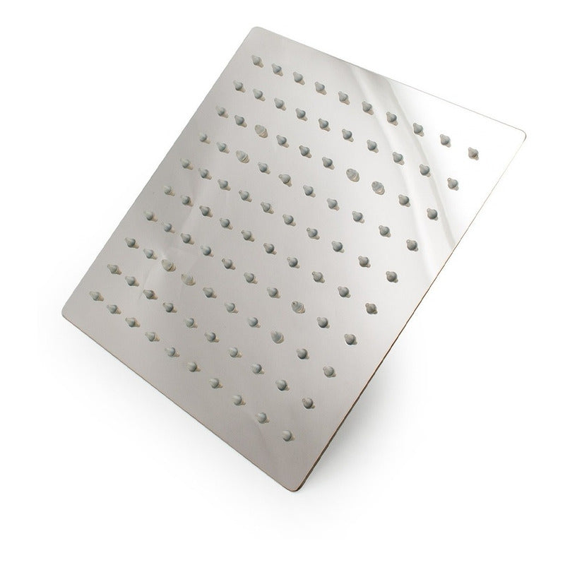 Regadera Ducha Metálica Plateada 40x40cm