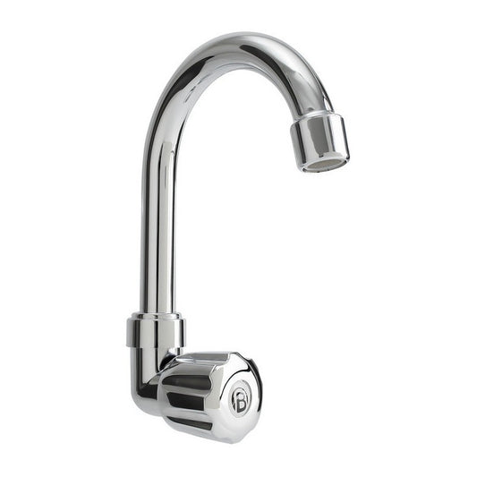 Llave Lavaplatos Sencilla Pared Color Plateado