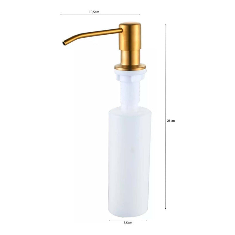 Dispensador De Lavaplatos Tapa Oro Satín