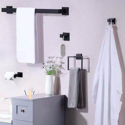 Accesorios Para Baño X5 Plano Piezas Negro Mate