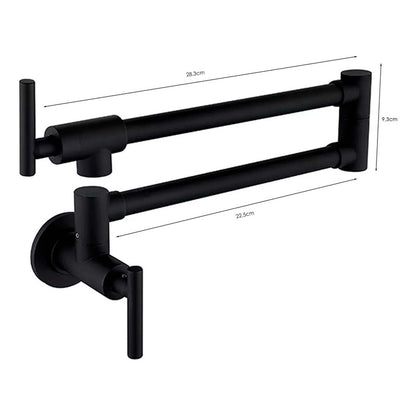 Grifería De Pared Escualizable En Acero 304 Negro Mate