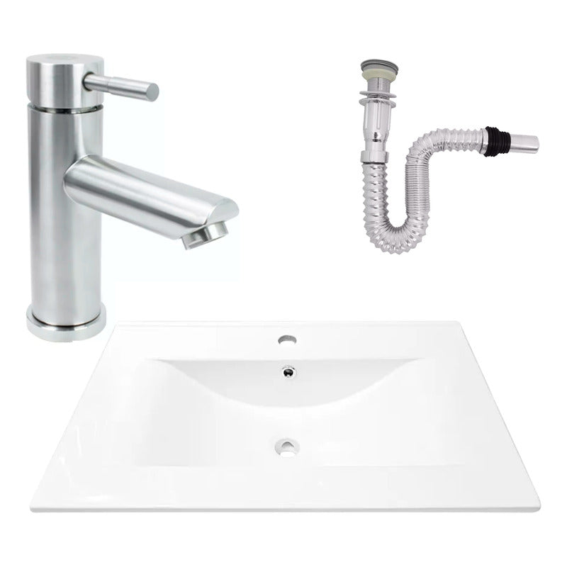 Kit Placa Lavam. 71*46.5cm+griferia Monocontrol+push Flex17