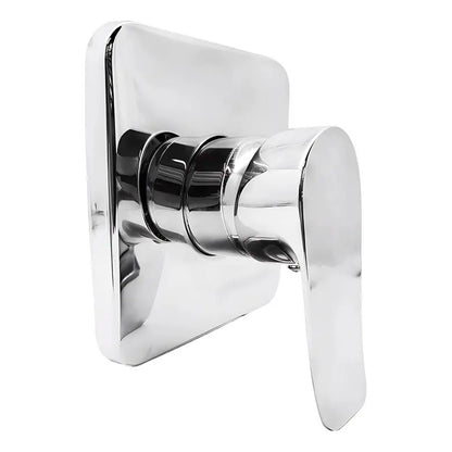 Mezclador Ducha Monocontrol Plateado Cromado Acero Cuadrado