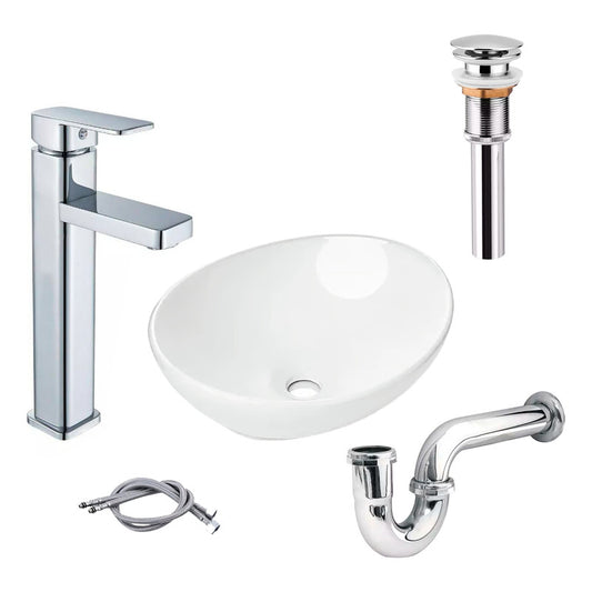 Combo Lavamanos Canoa+griferia Monocontrol+push+sifon Gf5