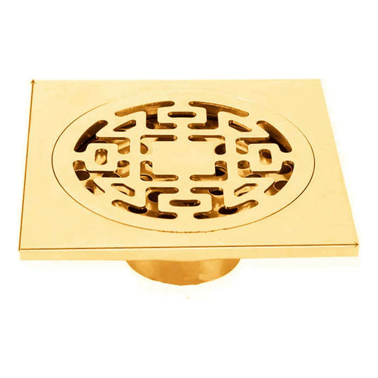 Rejilla De Piso Dorada Vintage 10 X 10cm