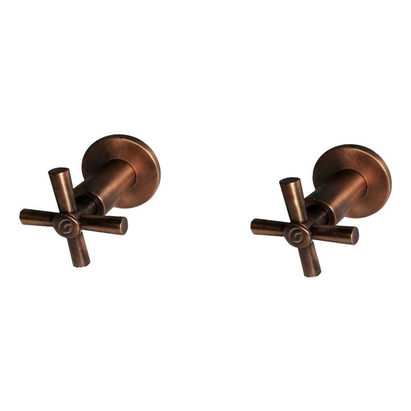 Ducha Con Mezclador Bronce Antiguo
