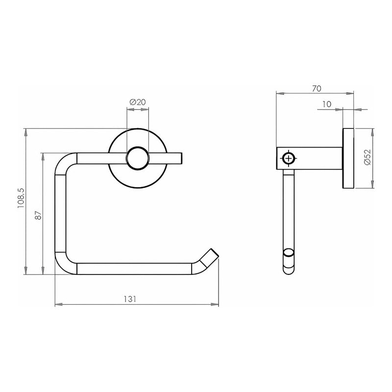 Porta Papel Higiénico Para Baño Benton Acero Inoxidable