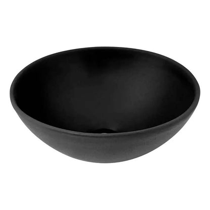 Lavamanos De Sobreponer Redondo Negro 32x32cm
