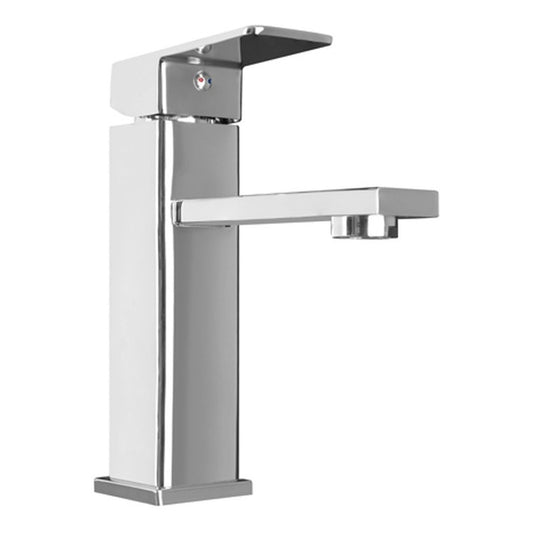 Mezclador Monocontrol Lavamanos Torre Baja Cuello Recto