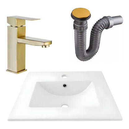 Combo Placa Lavamanos 51*46,5cm+grifo Monocontrol+push Oro1