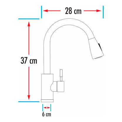 Combo Lavaplatos 60*45cm+griferia Extraible+dispensador+acc