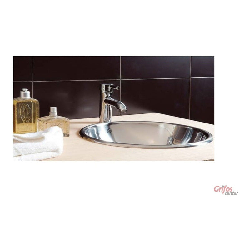 Lavamanos En Acero Alto Brillo Esférico De 36 Cm