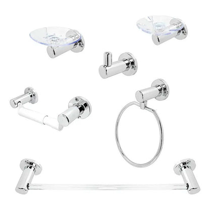 Juego Accesorios Baño 6 Piezas Cromo