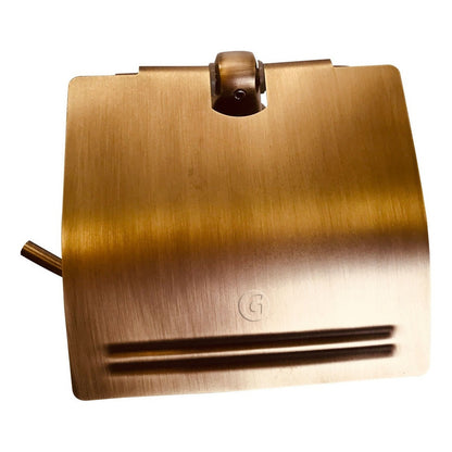 Papelera  Zinc Vintage Baño Bronce Mate