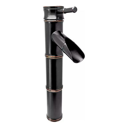 Mezclador Lavamanos Monocontrol Bamboo Negra Mate - Poste Al