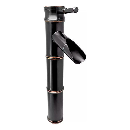 Mezclador Lavamanos Monocontrol Bamboo Negra Mate - Poste Al