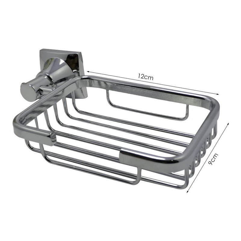 Jabonera Para Baño Pesada Cromada