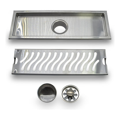 Rejilla Acero Rectangular 50 Cm X 10cm Para Piso Zona Común