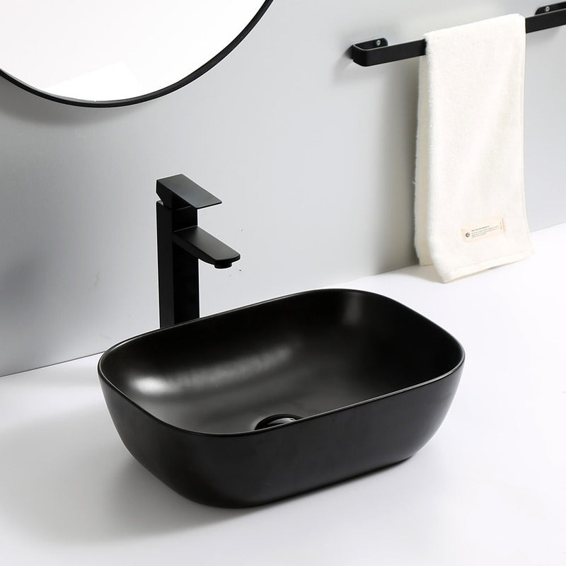 Lavamanos Rectangular Porcelana Negro 45,5*32,5*13,5cm