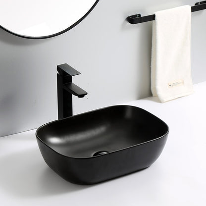Lavamanos Rectangular Porcelana Negro 45,5*32,5*13,5cm