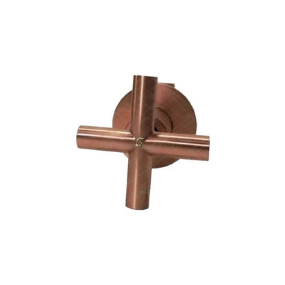 Ducha En Cobre De 20cm Con Registro En Cobre Natural