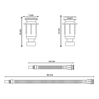 Kit Placa Lavamanos 51*40cm+griferia Monocontrol+push Negro7