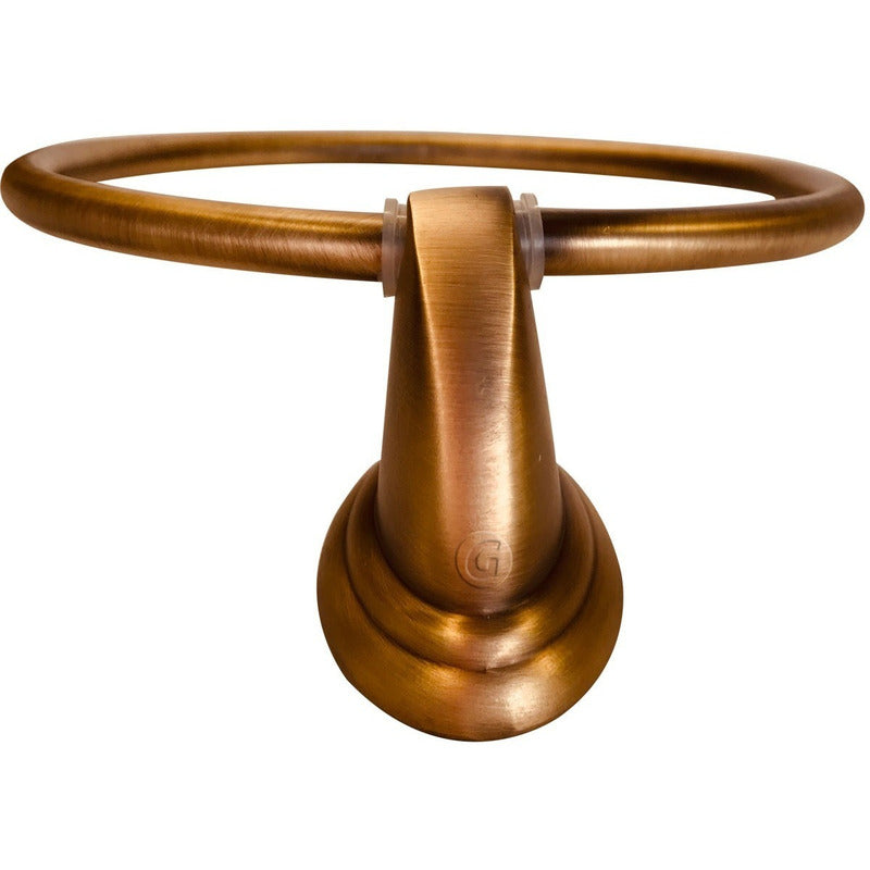 Toallero De Baño Aro Zinc Vintage Acabdo Cobre Niquel
