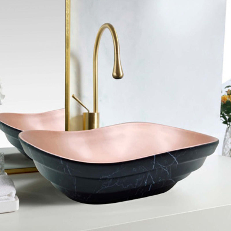 Lavamanos De Sobreponer Cortex Ngero/rose Gold