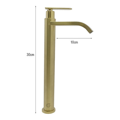 Kit Lavamanos Blanco+griferia Agua Fria Oro+push Y Acople