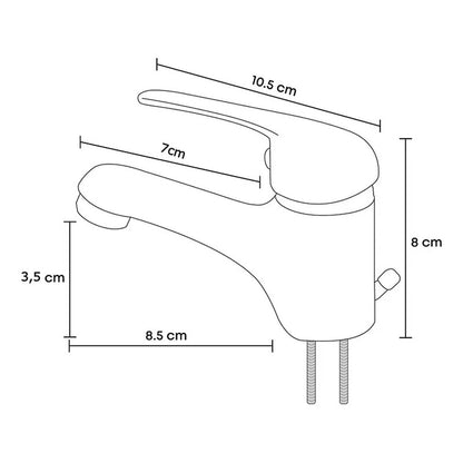 Kit Placa Doble Lavam.121*46.5cm+griferia Monoc+push Flex29