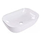 Lavamanos Sobreponer Rectangular En Porcelana Blanco.