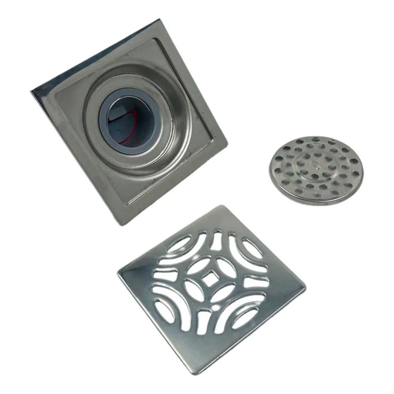 Rejilla De Piso Cuadrada 10cm Acero Tipo Sol