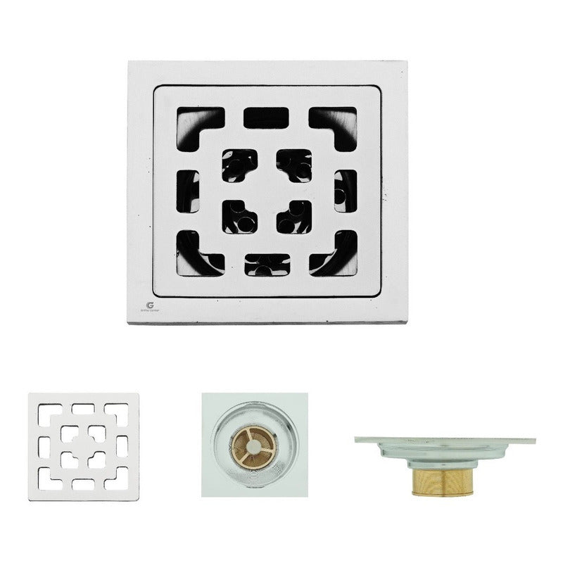 Rejilla Cuadrada Bronce Antirretorno Shika