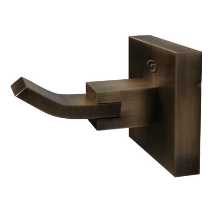 Toallero Percha Vintage Bronce Antiguo Cuadrado
